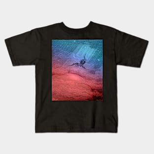 High Resolution Gustave Doré Illustration The Fall of Satan Tinted Kids T-Shirt